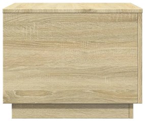Mesa de centro com luzes LED 50x50x40 cm carvalho sonoma
