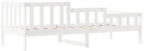 Sofá-cama sem colchão 80x200 cm madeira de pinho maciça branco
