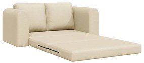 Sofá Cama de Chão 2 em 1 Creme 148x71x83 cm Tecido