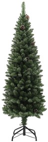 HOMCOM Árvore de Natal 150 cm Árvore de Natal Artificial com 395 Ramos e Suporte de Metal Árvore de Natal para Interior Verde