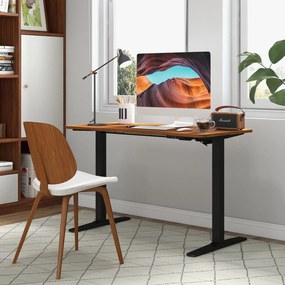 Secretária Elétrica de Pé Secretária Elevatória com Altura Ajustável Função de Memória 120x60x73-118 cm Cadeira de Escritorio