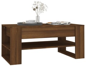 Mesa centro 102x55x45 cm derivados de madeira carvalho castanho