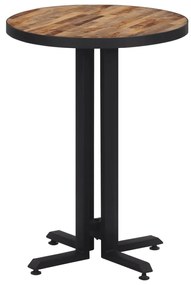 Mesa de bistrô redonda Ø55x76 cm teca recuperada maciça