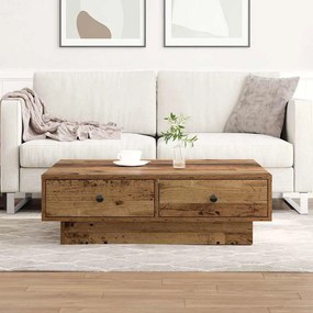 vidaXL Mesa de centro Madeira antiga 90 x 90 x 28 cm