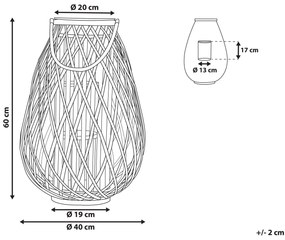 Lanterna decorativa castanha 60 cm KIUSIU Beliani