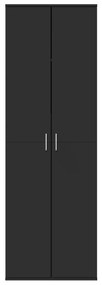 Aparador alto 60x35x180 cm derivados de madeira preto