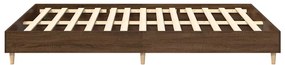 Estrutura cama sem colchão 140x200 cm carvalho castanho