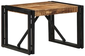 Mesa de centro 50x50x35 cm madeira de mangueira áspera maciça