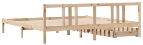 Cama sem colchão 180x200 cm madeira de pinho maciça