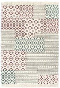 vidaXL Tapete Kilim tecido à mão 120x180 cm algodão padrão multicor