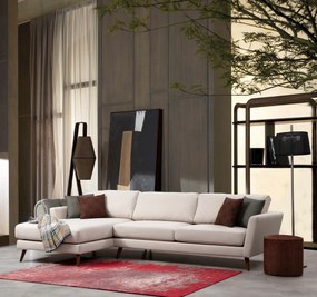 Sofá-Cama de Canto Mayorka – Bege – 303 x 168 x 93 cm