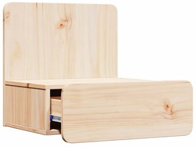 Mesa de Cabeceira Montada na Parede Castanho 44 x 32.5 x 40 cm