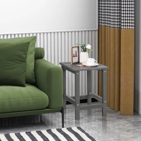 Mesa quadrada para jardim para exterior 36 x 36 x 47 cm resistente às intempéries em HDPE Cinzenta