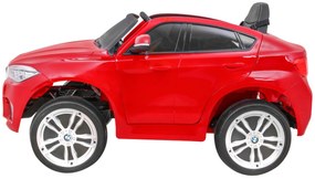 Carro elétrico para Crianças 12V BMW X6M Rodas de EVA, Assento de couro Vermelho Pintado