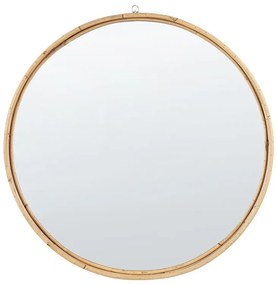 Espelho de parede em rattan cor natural ⌀ 60 cm BARUNG Beliani