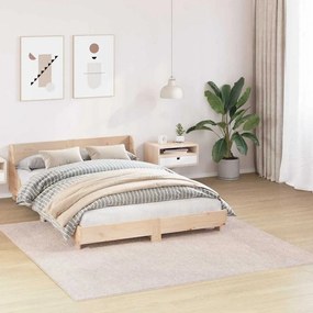 Tapete Shaggy vidaXL com suporte de látex Creme 200x200 cm