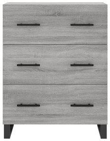 Aparador 69,5x34x90 cm derivados de madeira cinzento sonoma