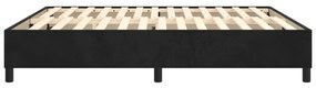 Estrutura de cama sem colchão 200x200 cm veludo preto