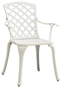 3 pcs conjunto bistrô alumínio fundido branco