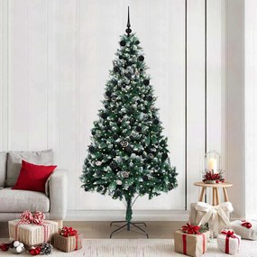 vidaXL Árvore de Natal Artificial Verde 210 cm PVC, Aço e Plástico