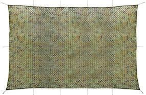 vidaXL Rede de camuflagem com saco de armazenamento 4x5 m verde