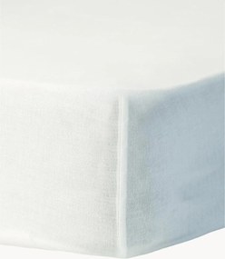 Lençol elástico artesanal em percal de algodão para cama boxspring Nina