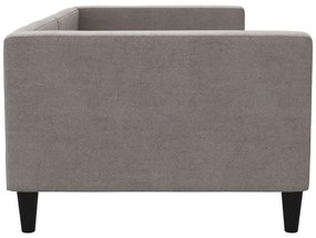 Sofá-cama 90x200 cm tecido cinzento-acastanhado