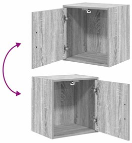 Armários de garagem 2 pcs derivados de madeira cinzento sonoma