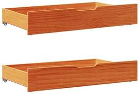 Cama sem colchão 140x190 cm pinho maciço castanho-mel