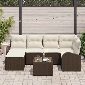 Conjunto de Sofá de Jardim com Almofadas Cinza Rattan Polimérico