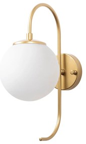 Candeeiro de Parede Jewel – Ouro Brilhante – 15 x 27 cm