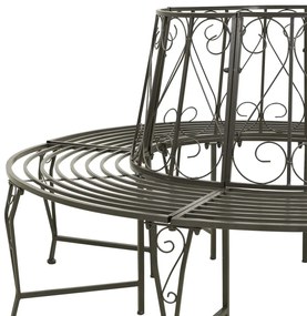 Banco de jardim para árvore 160 cm aço