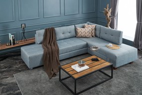 Sofá-Cama de Canto Manama – Azul Claro – 280x85x206 cm