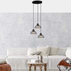 Candeeiro de Teto Dopo – Preto Antigo – 44 x 44 x 114 cm