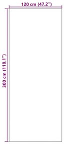 Tapete Retangular vidaXL Preto 120x300 cm