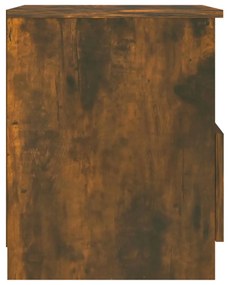 Mesa cabeceira 2pcs 40x40x50cm derivado madeira carvalho fumado