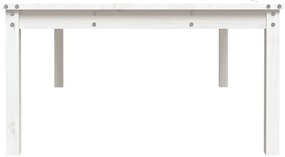 Mesa de jardim 121x82,5x45 cm madeira de pinho maciça branco