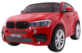 Carro elétrico para Crianças BMW X6M XXL 12V Rodas Espuma EVA, Assento couro ecológico Vermelho Pintado