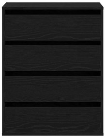 Cômoda vidaXL Preto Carvalho 60x41x76 cm Madeira Derivada