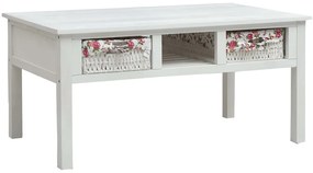 vidaXL Mesa de centro 99,5x60x48 cm madeira branco
