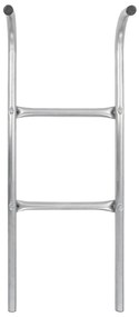 Escada de 2 degraus para trampolim 102,6 cm aço prateado