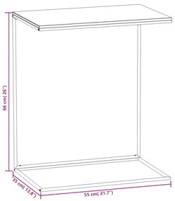 Mesa de apoio 55x35x66 cm derivados de madeira branco