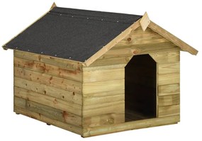 45151 vidaXL Casota para cão com telhado de abrir pinho impregnado