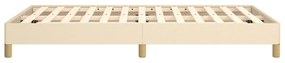 Estrutura de cama sem colchão 120x200 cm tecido cor creme