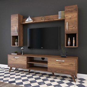 Conjunto de Móvel de TV "Askel" M3 – Design Moderno em Nogueira