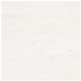 Tampo de mesa quadrado 80x80x2,5 cm pinho maciço branco