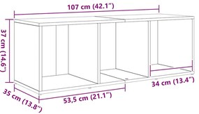 Conjunto de Estantes para TV 3 pcs Castanho 107 x 35 x 37 cm
