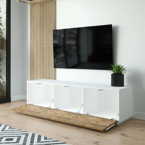 Móvel de TV "Aurelio" – Pinho Atlântico &amp; Branco – 180 x 48,6 x 44,8 c