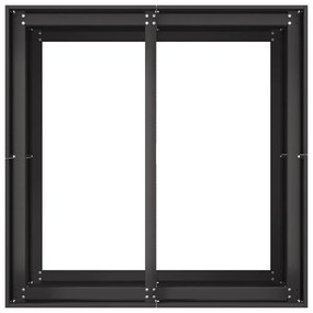 Vaso floreira 80x80x80 cm aço preto