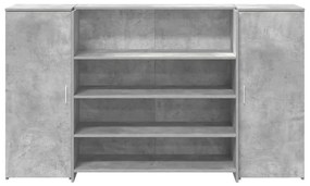 Balcão de recepção 180x50x103,5 cm madeira cinza cimento